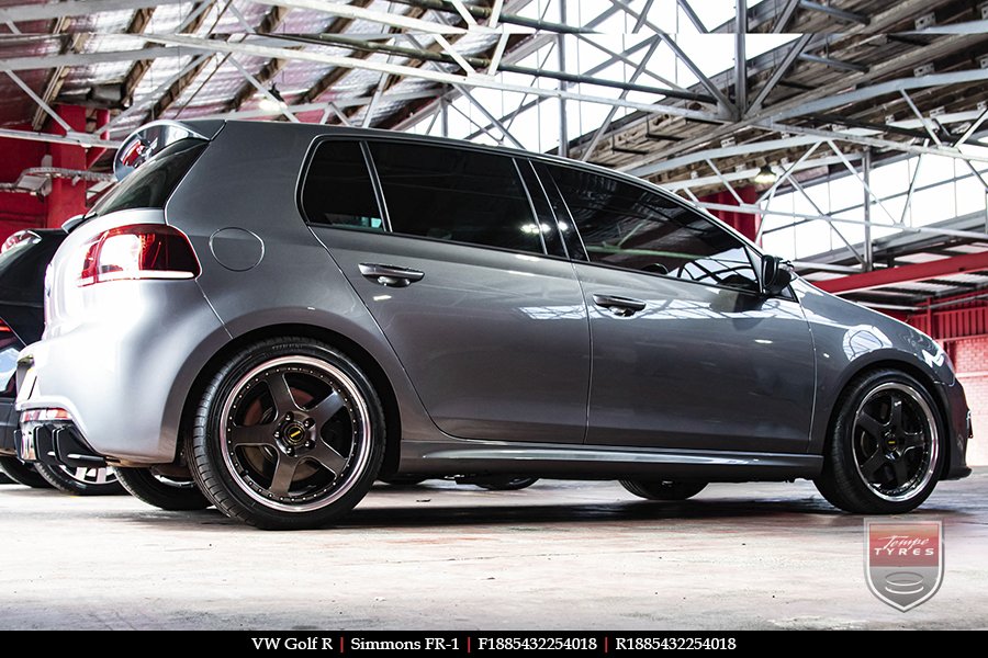 18x8.5 18x9.5 Simmons FR-1 Hyper Dark on VW GOLF R