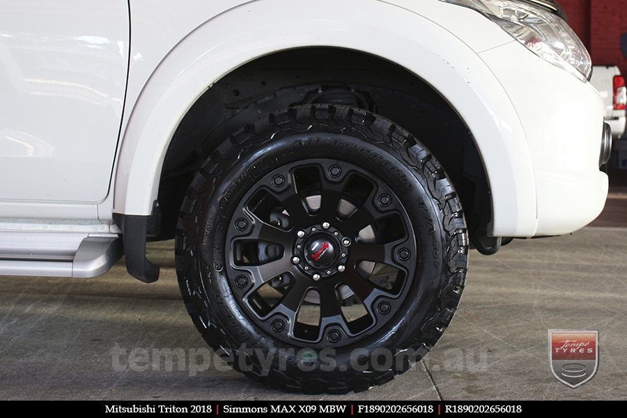 18x9.0 Simmons MAX X09 MBW on MITSUBISHI TRITON