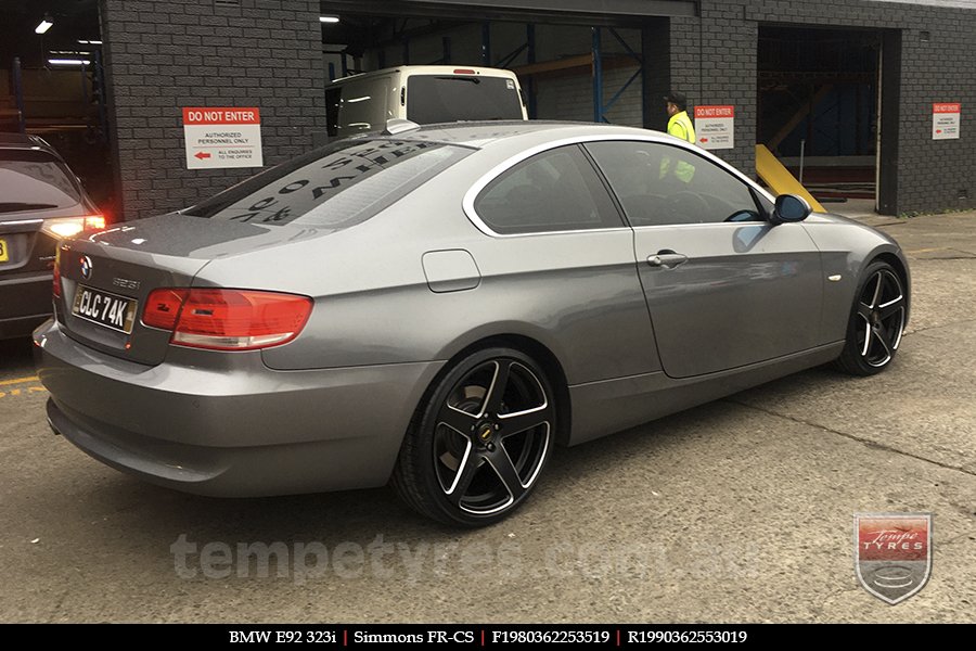 19x8.0 19x9.0 Simmons FR-CS Satin Black NCT on BMW E92