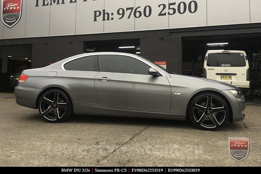 19x8.0 19x9.0 Simmons FR-CS Satin Black NCT on BMW E92