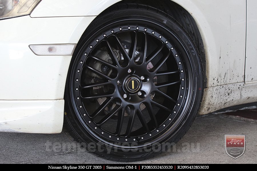 20x8.5 20x9.5 Simmons OM-1 Flat Black on NISSAN SKYLINE