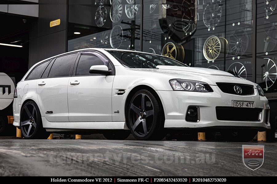 20x8.5 20x10 Simmons FR-C Black Tint NCT on HOLDEN COMMODORE VE