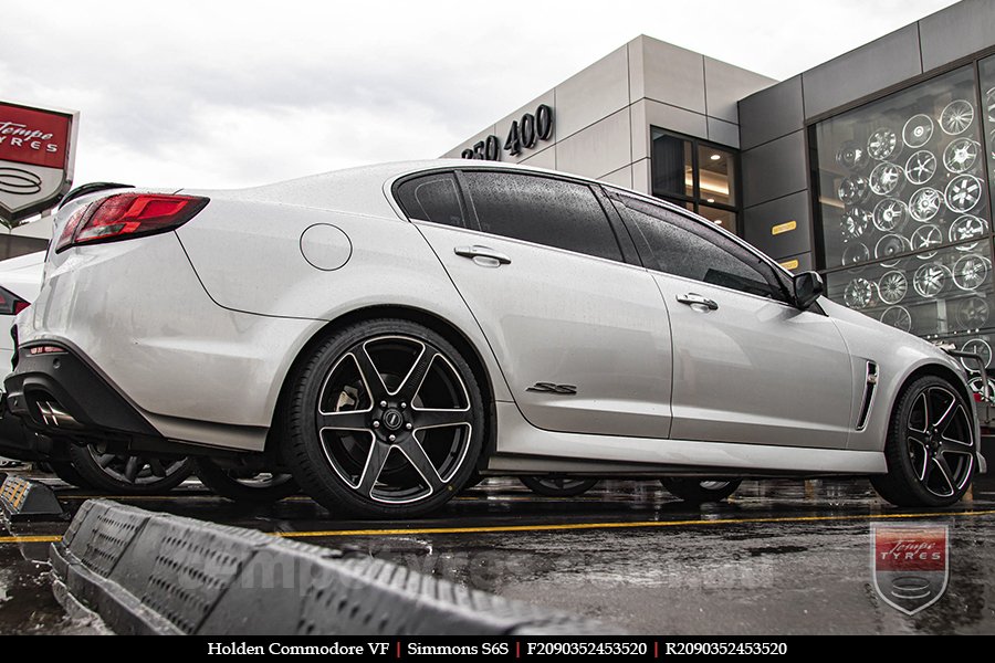 20x9.0 Simmons S6S Matte Black NCT on HOLDEN COMMODORE VF