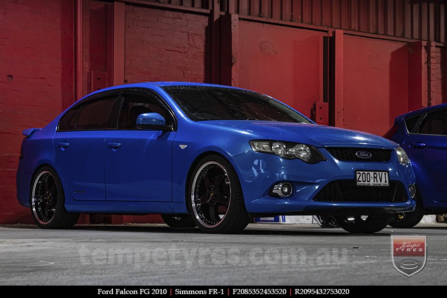 20x8.5 20x9.5 Simmons FR-1 Gloss Black on FORD FALCON