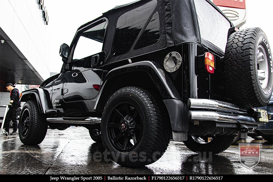 17x9.0 Ballistic Razorback on JEEP WRANGLER