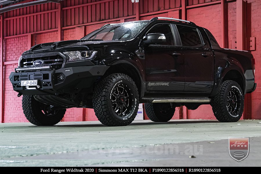 18x9.0 Simmons MAX T12 BKA on FORD RANGER WILDTRAK