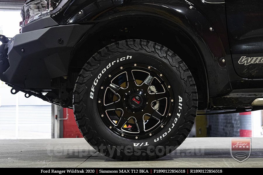 18x9.0 Simmons MAX T12 BKA on FORD RANGER WILDTRAK