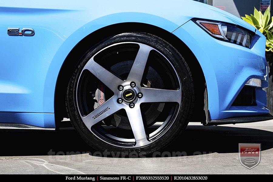 20x8.5 20x10 Simmons FR-C Black Tint NCT on FORD MUSTANG