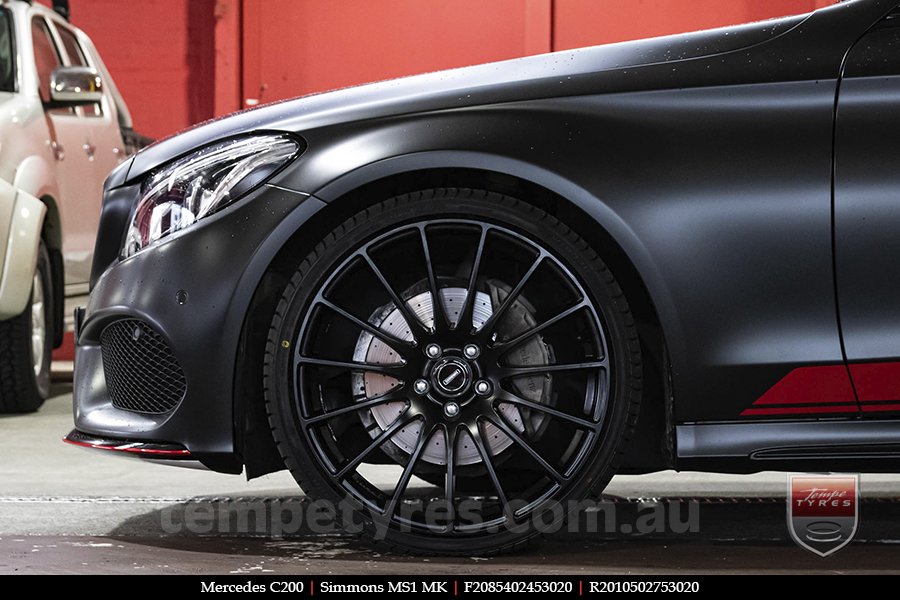 20x8.5 20x10 Simmons MS1 MK on MERCEDES C-Class