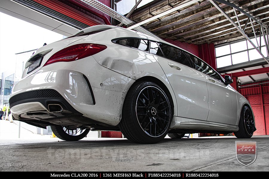 18x8.5 1261 MESH63 Black on MERCEDES CL-Class