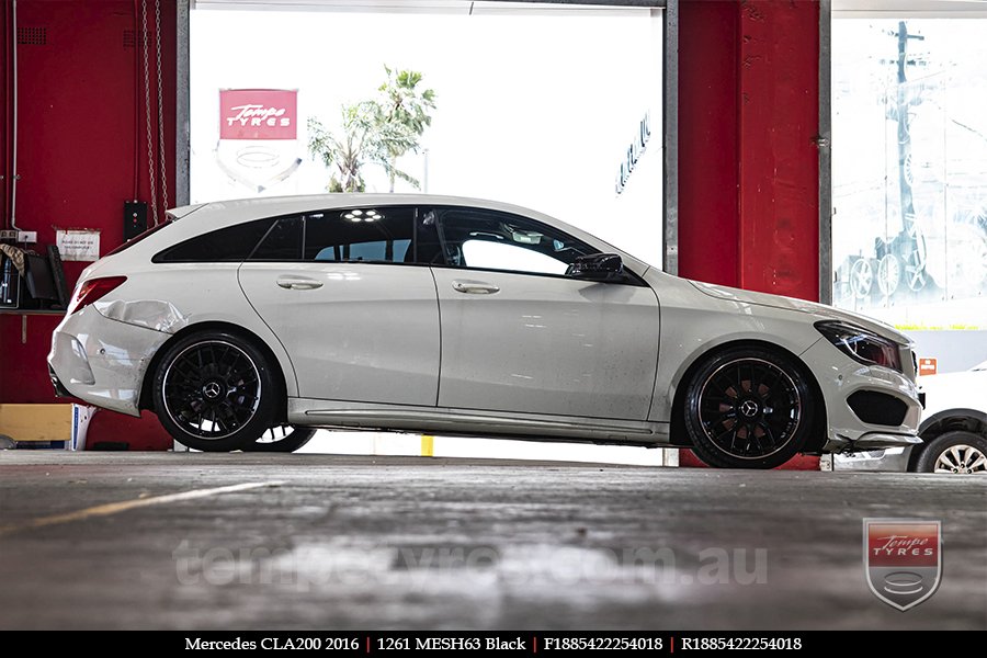 18x8.5 1261 MESH63 Black on MERCEDES CL-Class