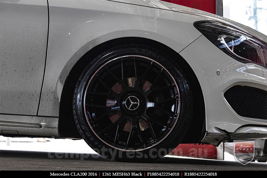 18x8.5 1261 MESH63 Black on MERCEDES CL-Class