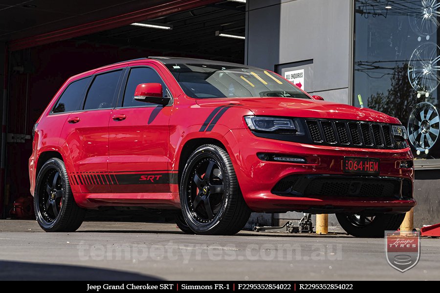 22x8.5 22x9.5 Simmons FR-1 Full Satin Black on JEEP GRAND CHEROKEE