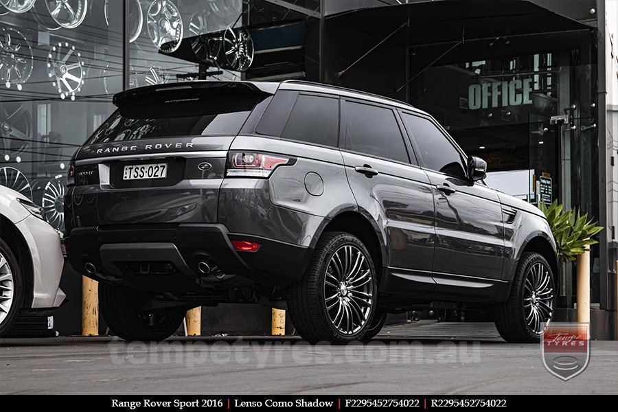 22x9.5 Lenso Como Shadow on RANGE ROVER SPORT