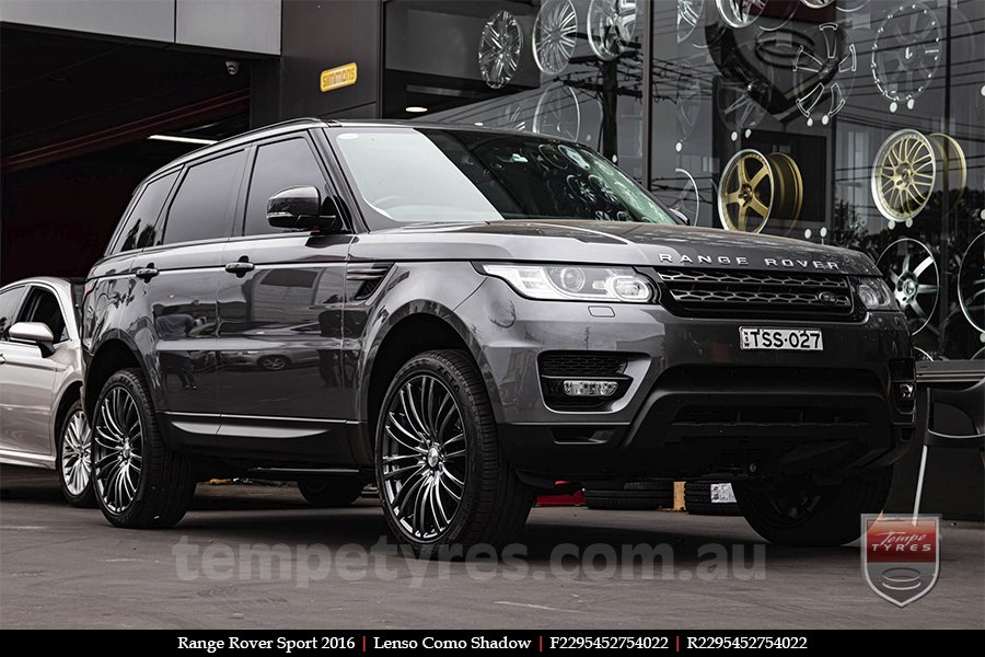 22x9.5 Lenso Como Shadow on RANGE ROVER SPORT