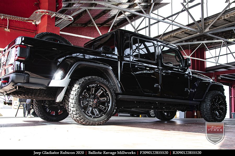 20x9.0 Ballistic Ravage Millworks on JEEP GLADIATOR