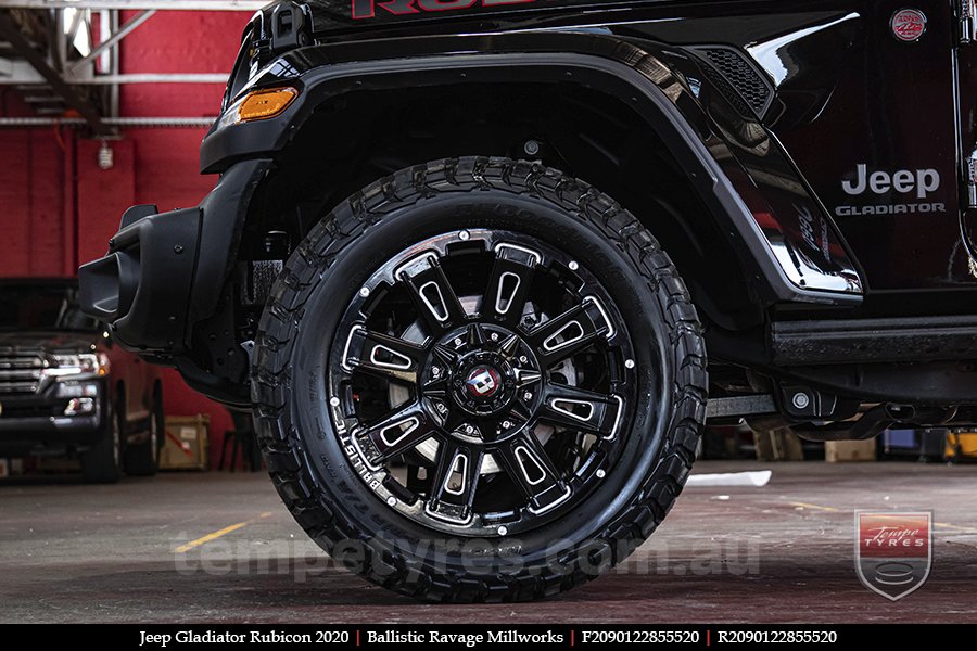 20x9.0 Ballistic Ravage Millworks on JEEP GLADIATOR