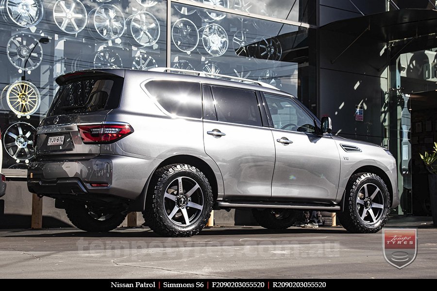 20x9.0 Simmons S6 Black Tint on NISSAN PATROL