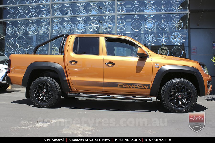 18x9.0 Simmons MAX X11 MBW on VW AMAROK