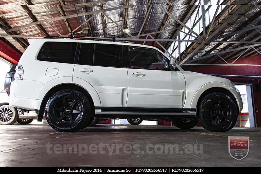 17x9.0 Simmons S6 Matte Black NCT on MITSUBISHI PAJERO