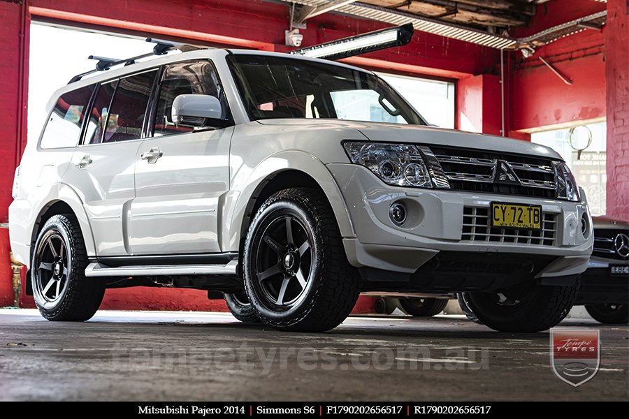 17x9.0 Simmons S6 Matte Black NCT on MITSUBISHI PAJERO