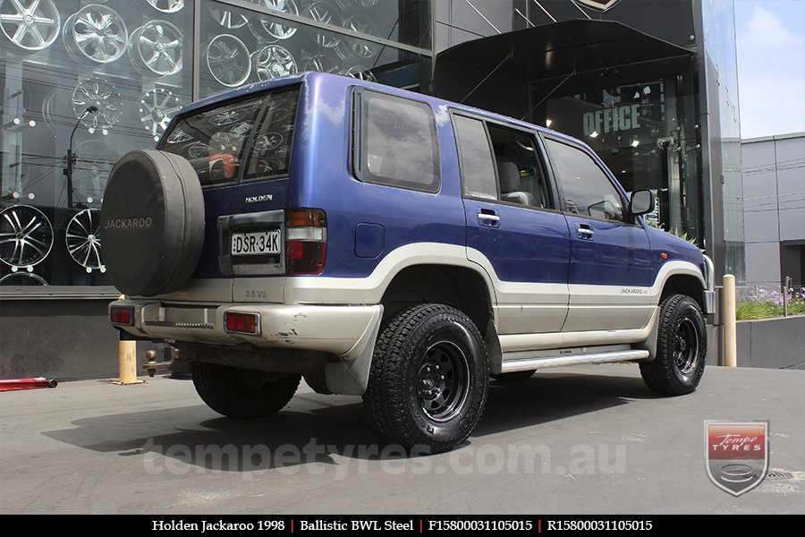 15x8.0 Ballistic BWL Steel on HOLDEN JACKAROO