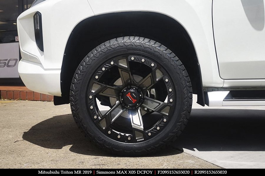 20x9.5 Simmons MAX X05 DCFOY on MITSUBISHI TRITON