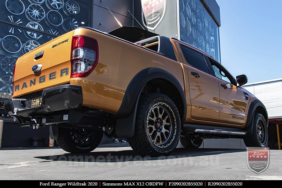 20x9.0 Simmons MAX X12 OBDFW on FORD RANGER WILDTRAK