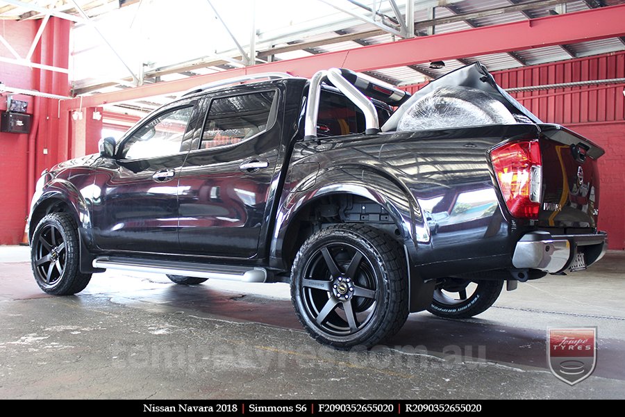 20x9.0 Simmons S6 Matte Black NCT on NISSAN NAVARA