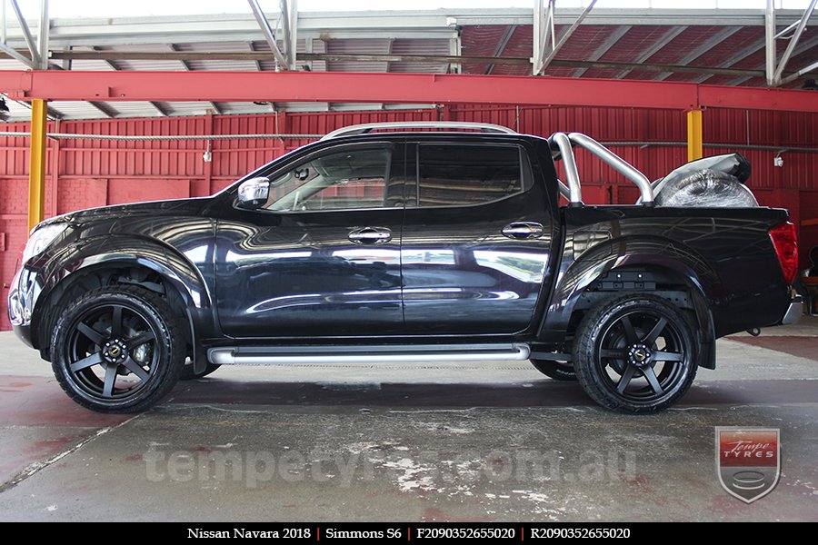 20x9.0 Simmons S6 Matte Black NCT on NISSAN NAVARA