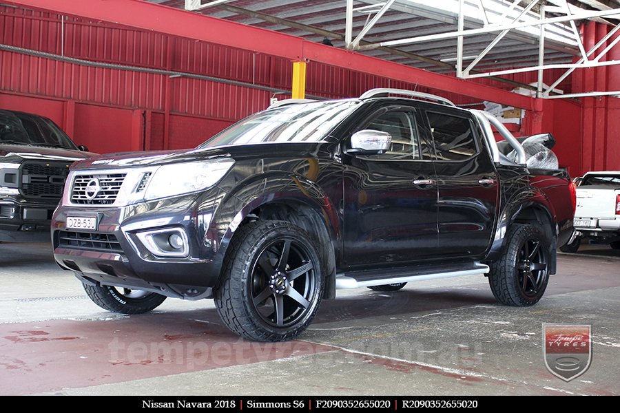 20x9.0 Simmons S6 Matte Black NCT on NISSAN NAVARA