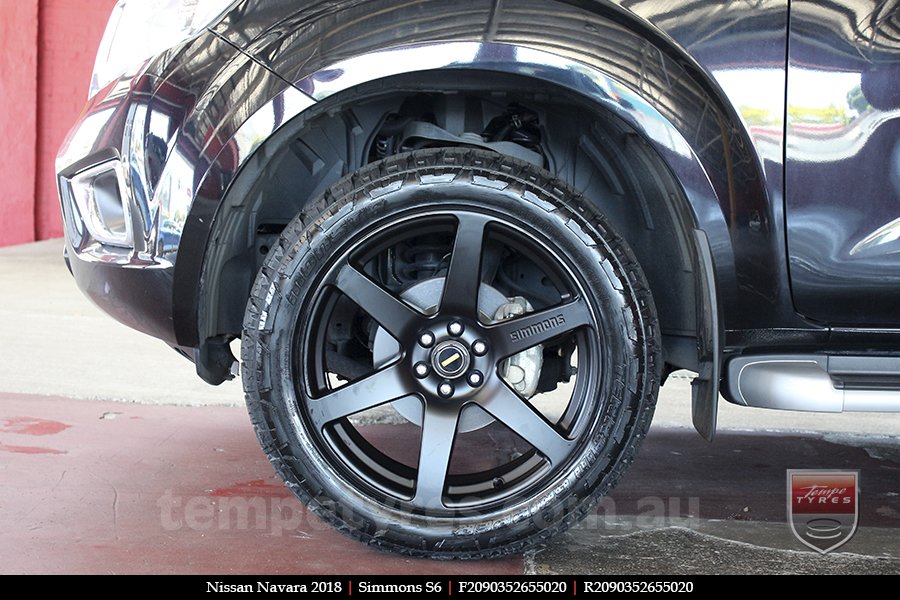 20x9.0 Simmons S6 Matte Black NCT on NISSAN NAVARA