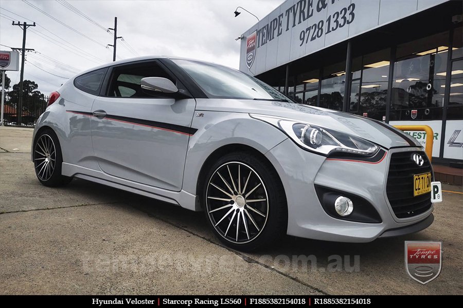 18x8.5 Starcorp Racing LS560 on HYUNDAI VELOSTER