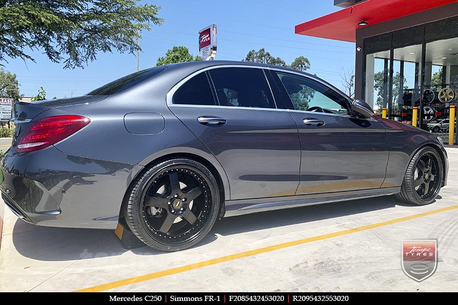 20x8.5 20x9.5 Simmons FR-1 Satin Black on MERCEDES C-Class