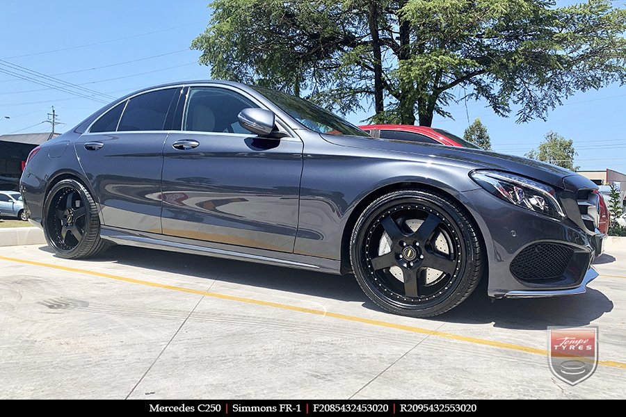 20x8.5 20x9.5 Simmons FR-1 Satin Black on MERCEDES C-Class