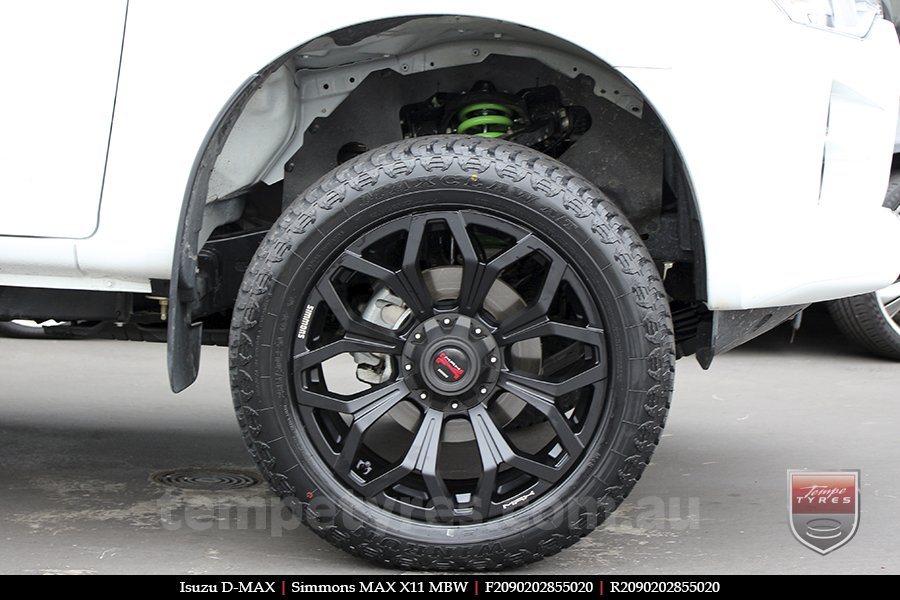 20x9.0 Simmons MAX X11 MBW on ISUZU D-MAX 