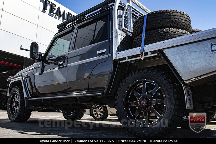 20x9.0 Simmons MAX T12 BKA on TOYOTA LANDCRUISER