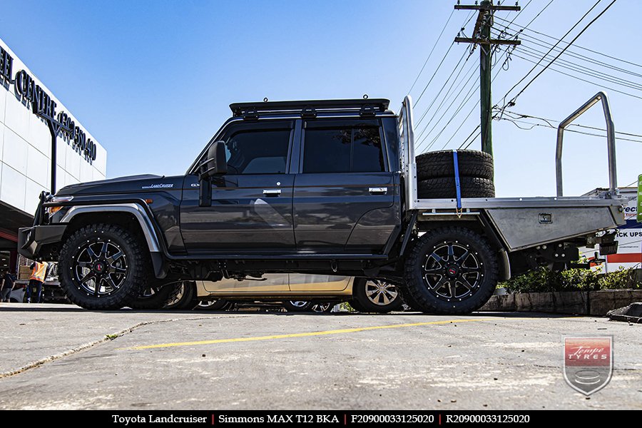 20x9.0 Simmons MAX T12 BKA on TOYOTA LANDCRUISER