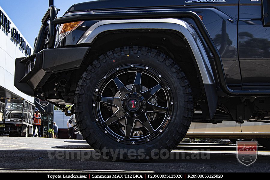 20x9.0 Simmons MAX T12 BKA on TOYOTA LANDCRUISER