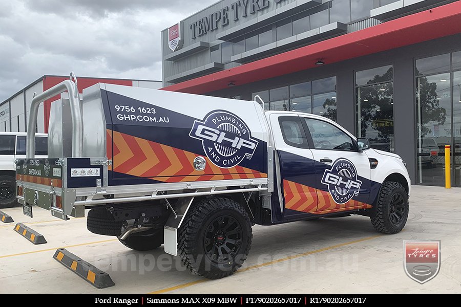 17x9.0 Simmons MAX X09 MBW on FORD RANGER