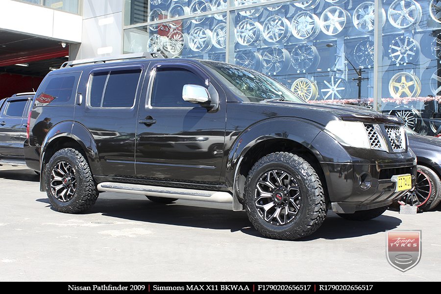 17x9.0 Simmons MAX X11 BKWAA on NISSAN PATHFINDER