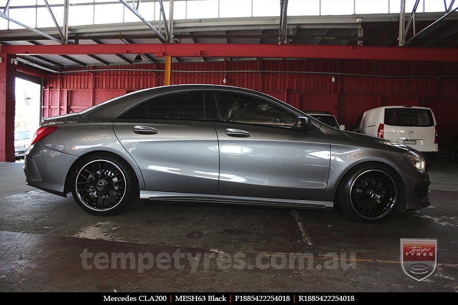 18x8.5 1261 MESH63 Black on MERCEDES CL-Class