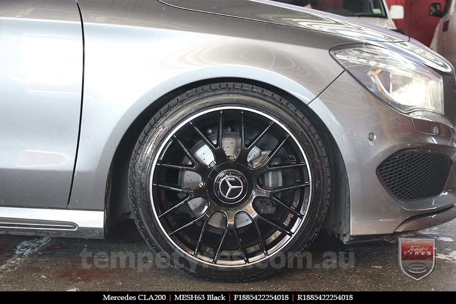 18x8.5 1261 MESH63 Black on MERCEDES CL-Class