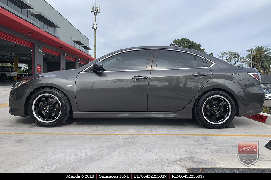 17x8.5 17x9.5 Simmons FR-1 Gloss Black on MAZDA 6