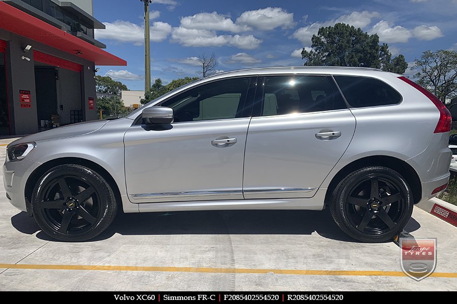 20x8.5 20x10 Simmons FR-C Satin Black NCT on VOLVO XC60