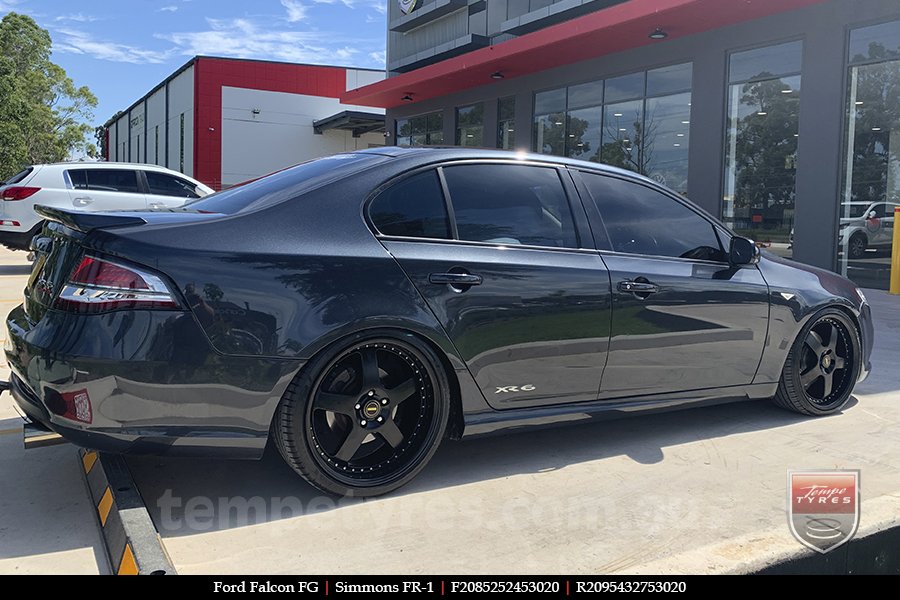 20x8.5 20x9.5 Simmons FR-1 Satin Black on FORD FALCON 