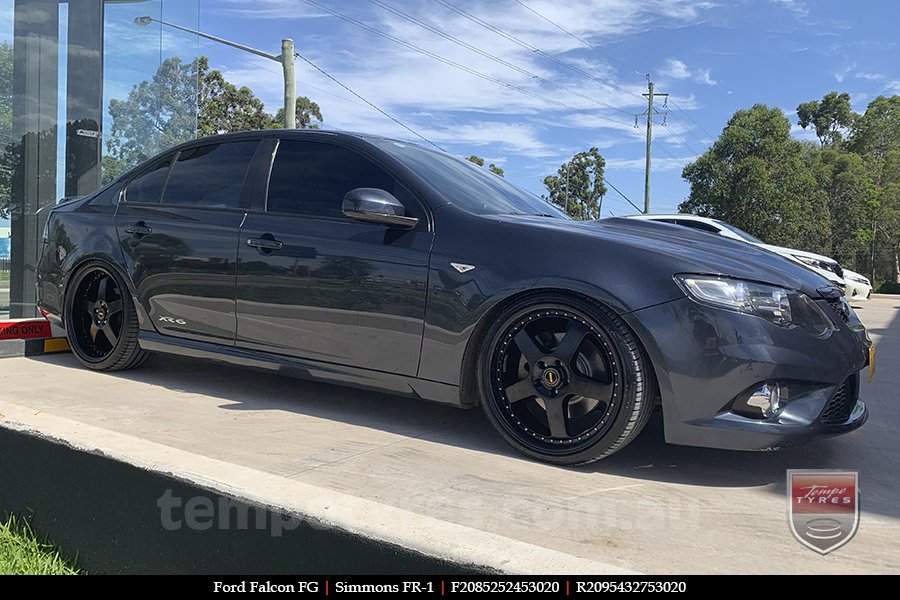 20x8.5 20x9.5 Simmons FR-1 Satin Black on FORD FALCON