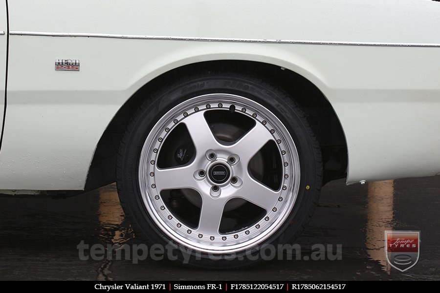 17x7.0 17x8.5 Simmons FR-1 Silver on CHRYSLER VALIANT