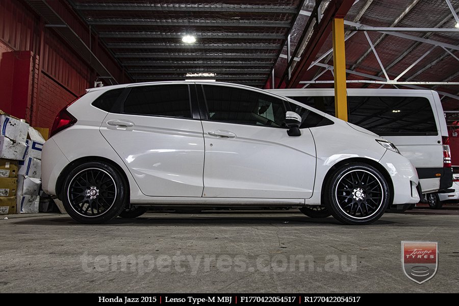 17x7.0 Lenso Type-M - MBJ on HONDA JAZZ