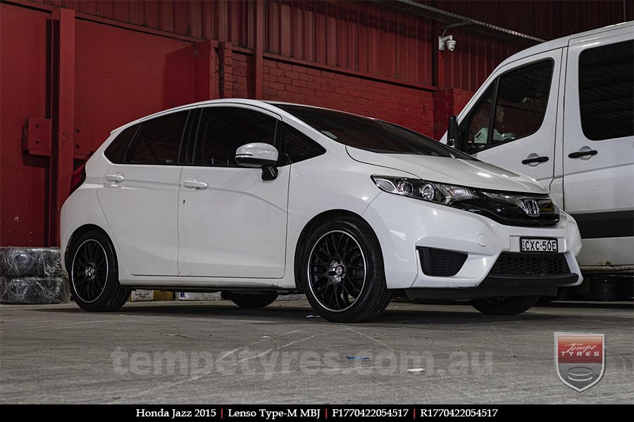 17x7.0 Lenso Type-M - MBJ on HONDA JAZZ